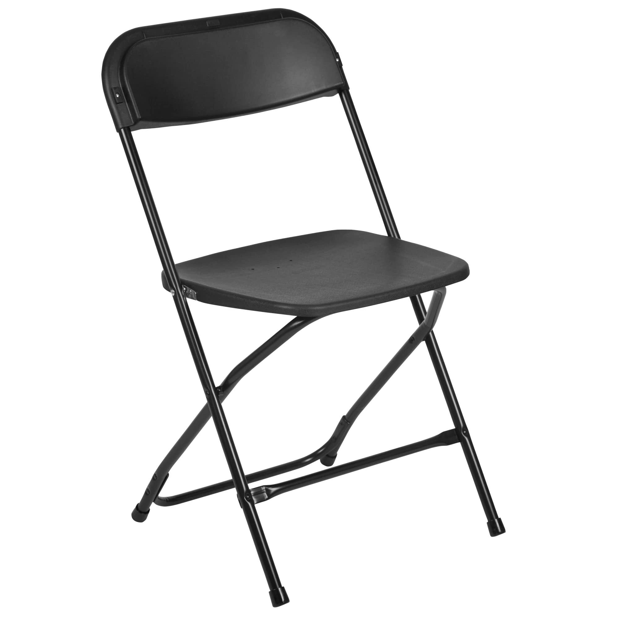 Indoor/Outdoor Black Folding Chair